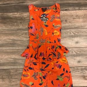 Angie V-neck peplum dress